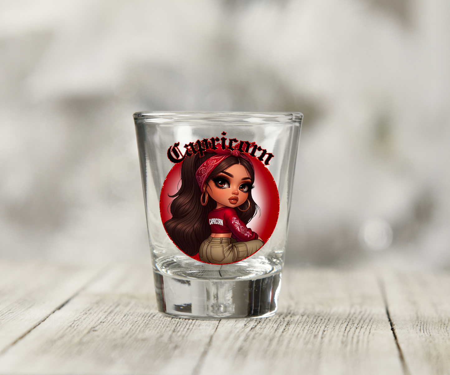 Zodiac Girls  UV DTF Shot Glass Decal