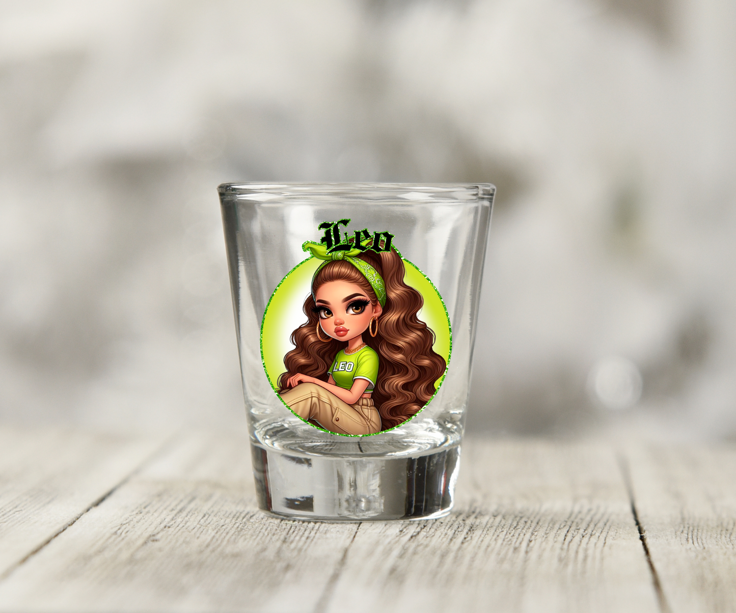 Zodiac Girls  UV DTF Shot Glass Decal