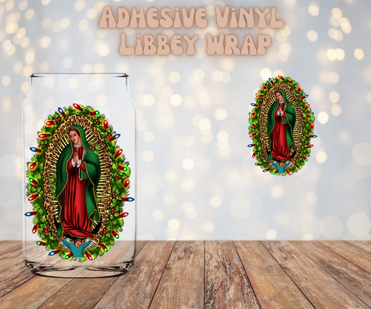 Virgen Navideña  Libbey Decal