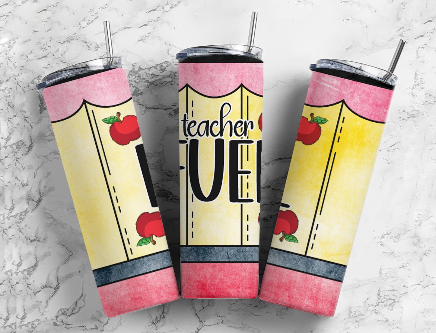 Teacher Fuel Watercolor pencil Vinyl Wrap