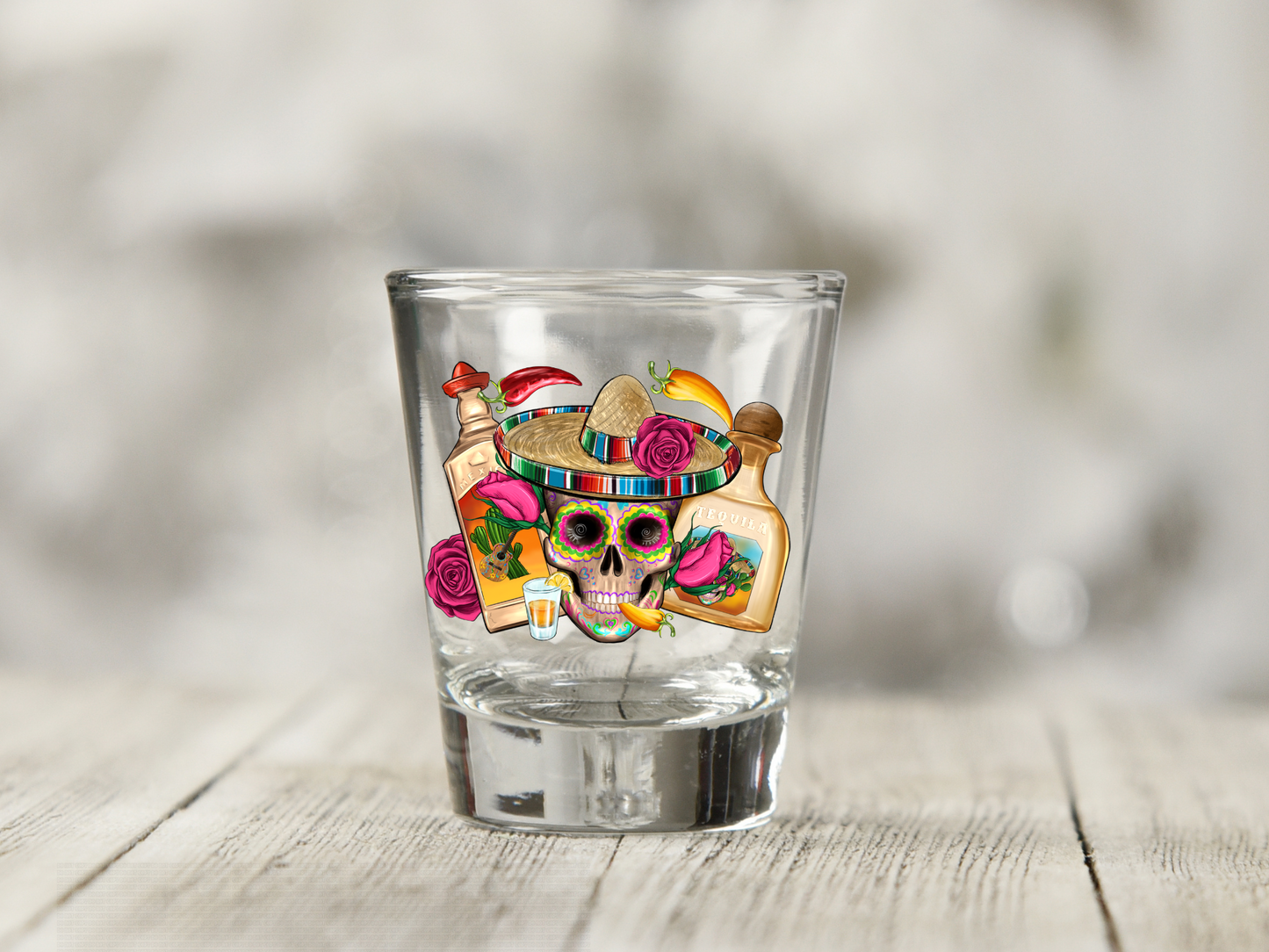 Tequila Calavera UV DTF Decal