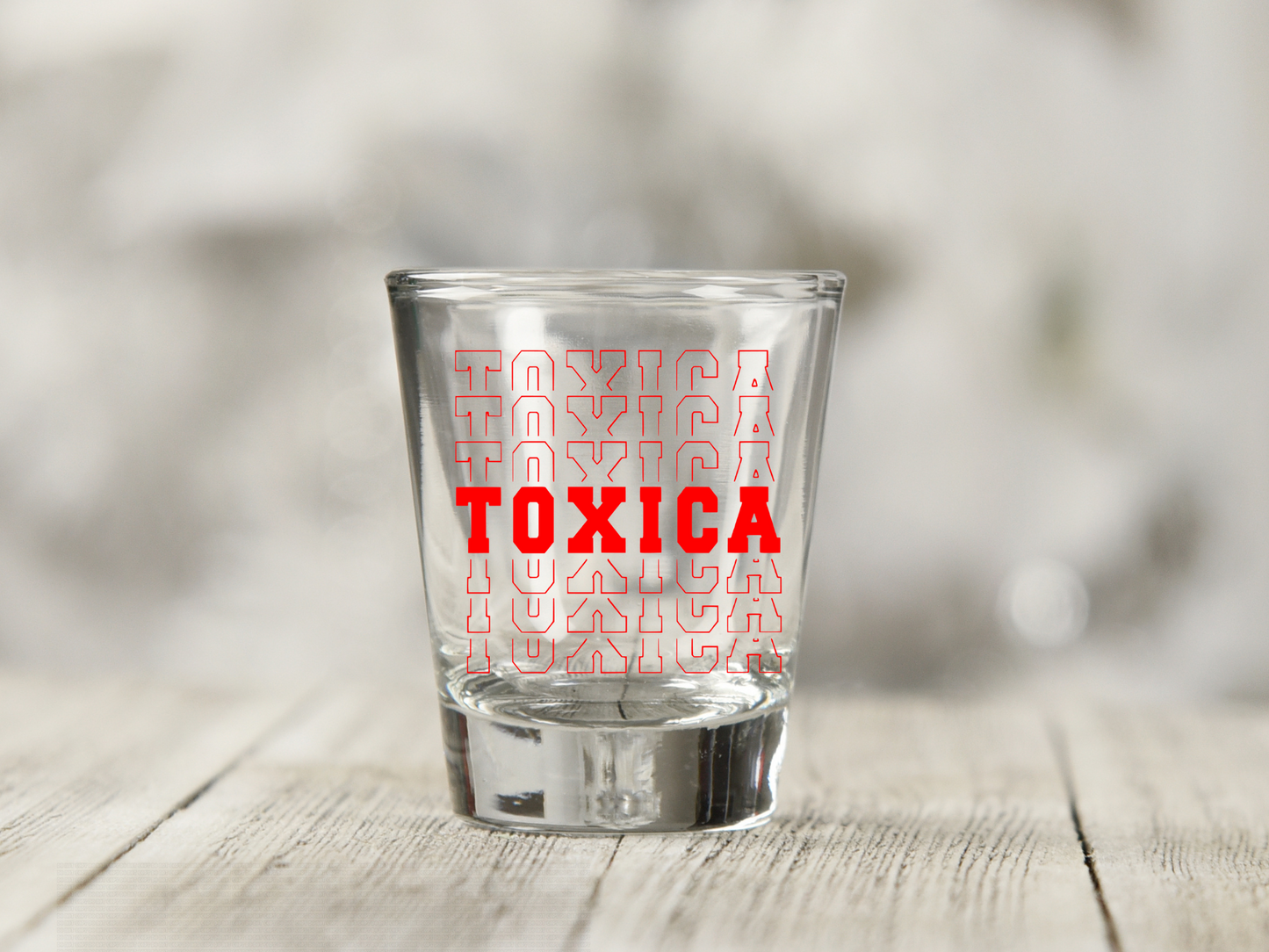 Toxica Red UV DTF Decal