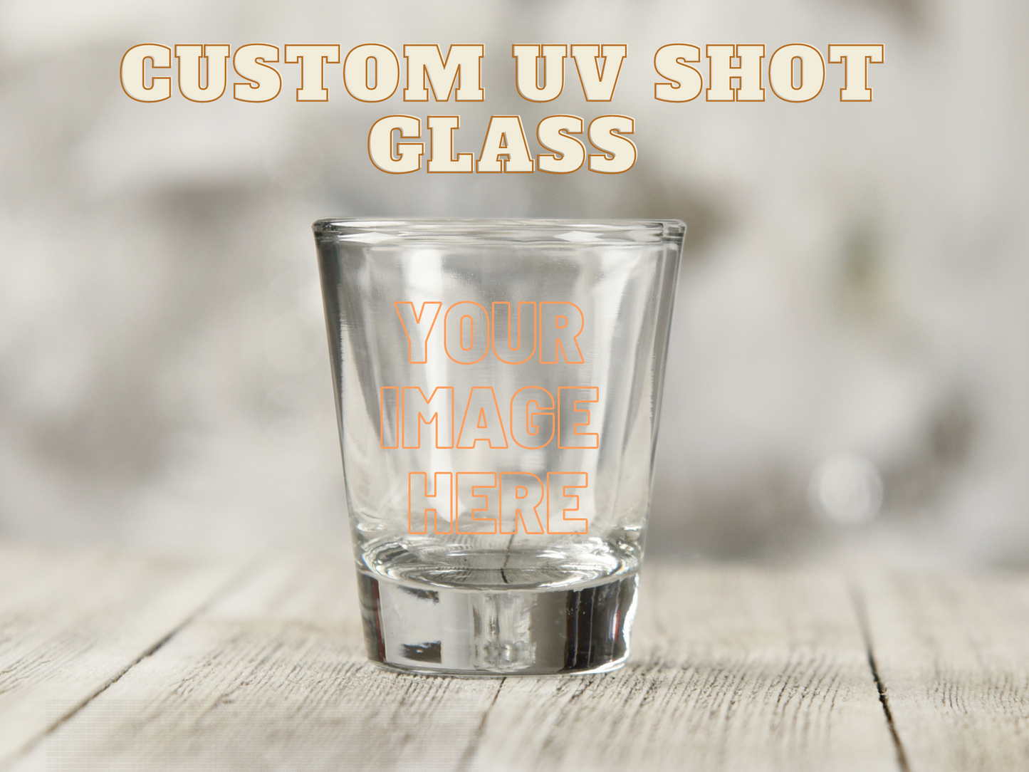 Custom 2 inch UV DTF decal(shot glass)