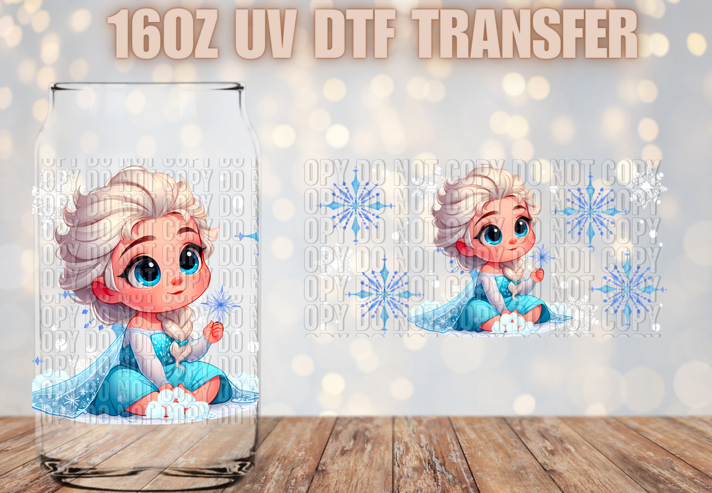 Baby Elsa UV DTF