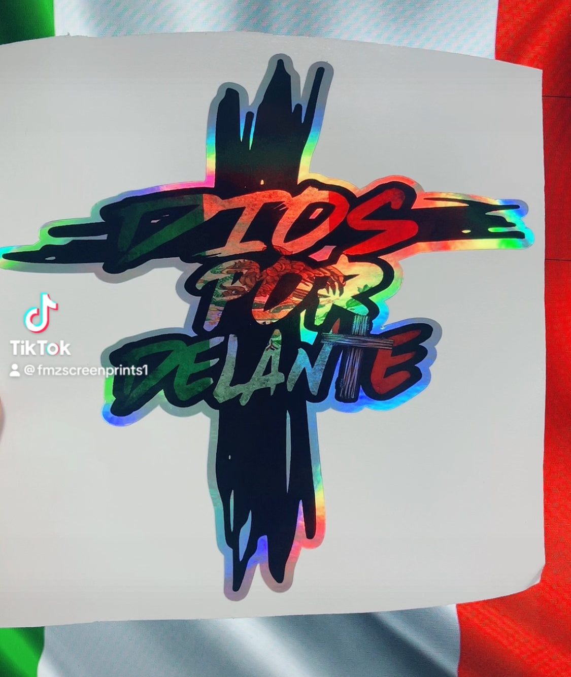 Dios Pos Delante Car Decal