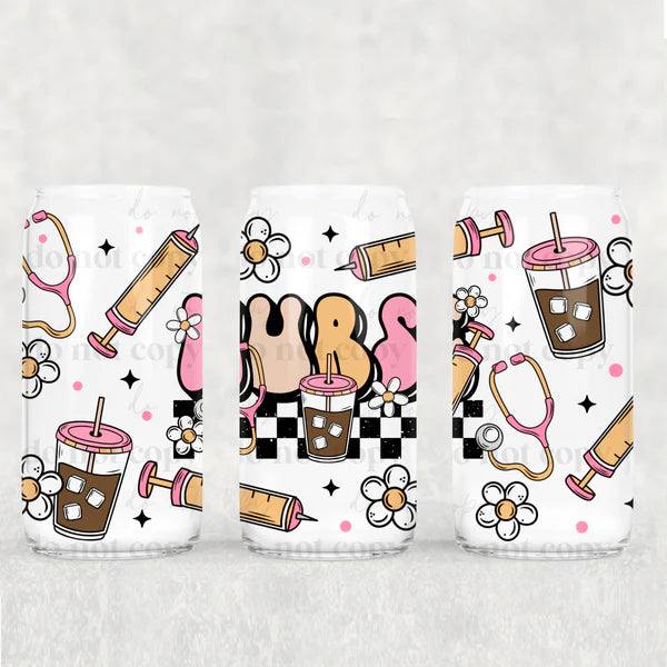 Nurse Iced Coffee UV DTF