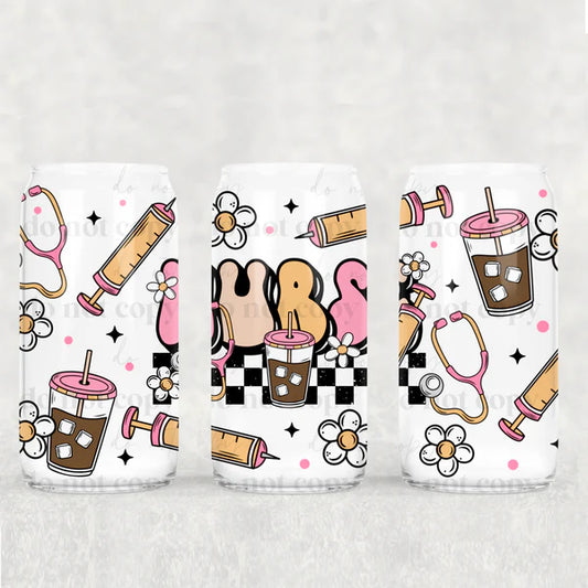 Nurse Iced Coffee UV DTF