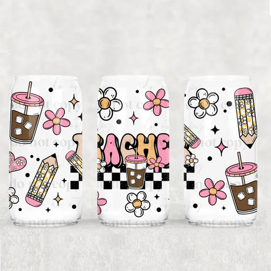 Teacher Iced Coffee UV DTF