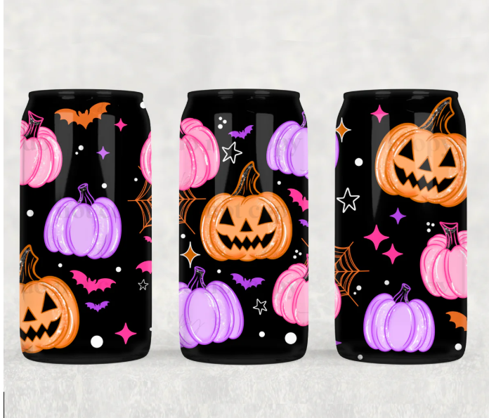 Colorful Jack o lanterns UV DTF