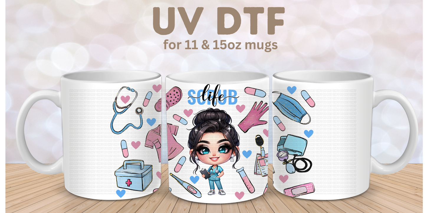 Scrub Life UV DTF Mug wrap