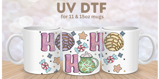 Ho Ho Ho Conchas  UV DTF Mug wrap