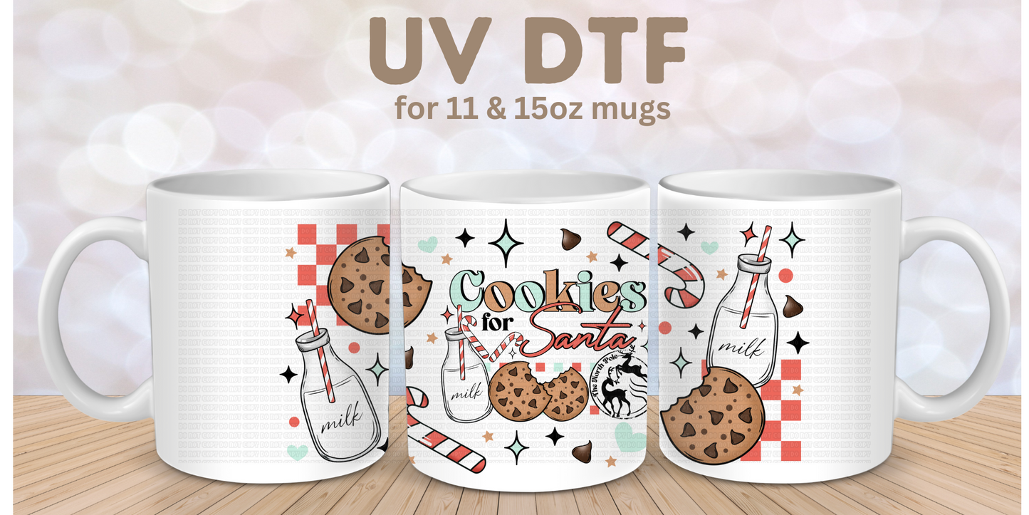 Cookies for Santa  UV DTF Mug wrap