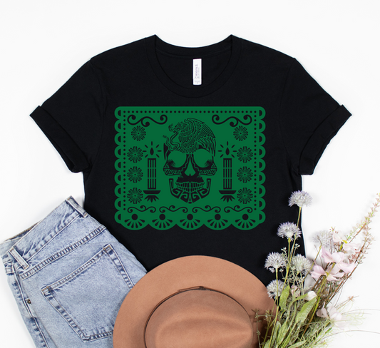 Papel Picado Mexican skull