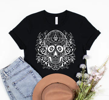 Sugar Skull with roses