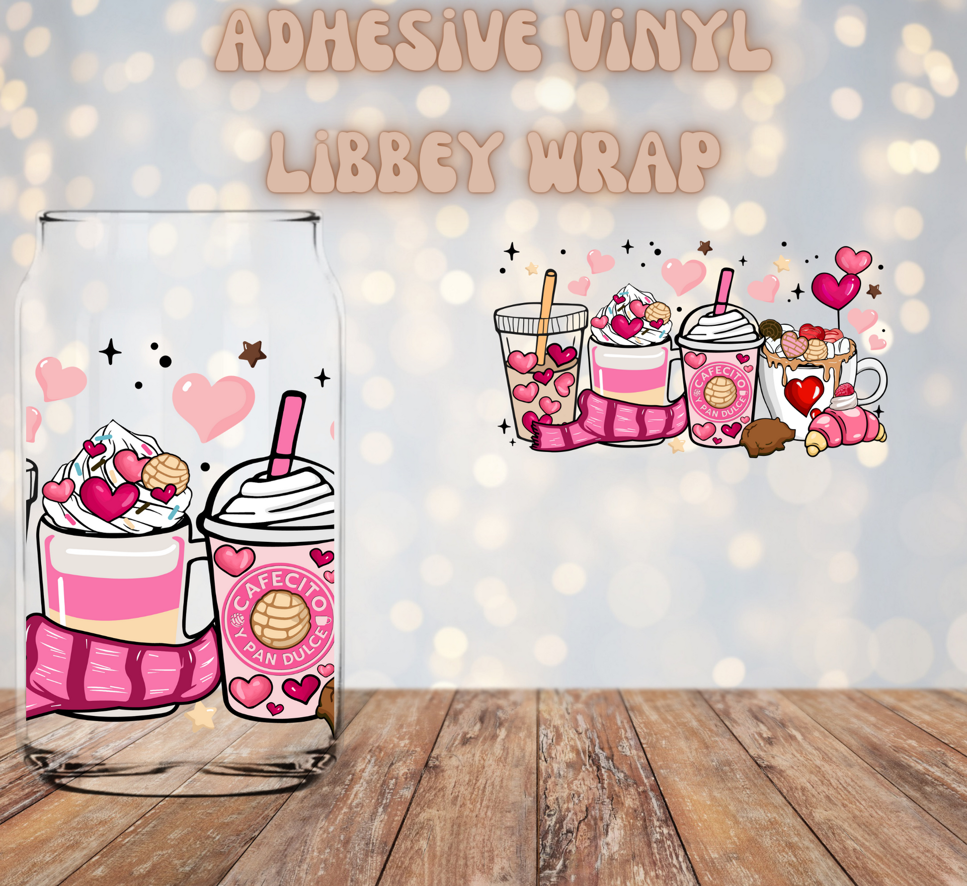 Cafecito 16oz libbey cup wrap