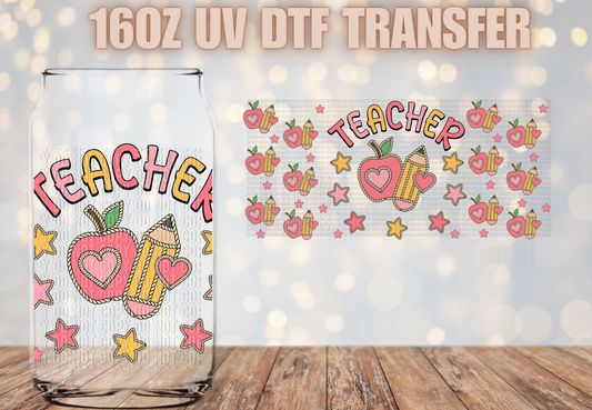 Teacher apple pencil UV DTF