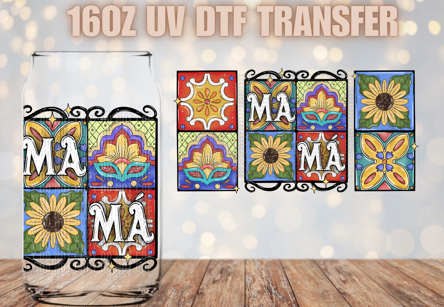 Mama talavera tiles 2 UV DTF