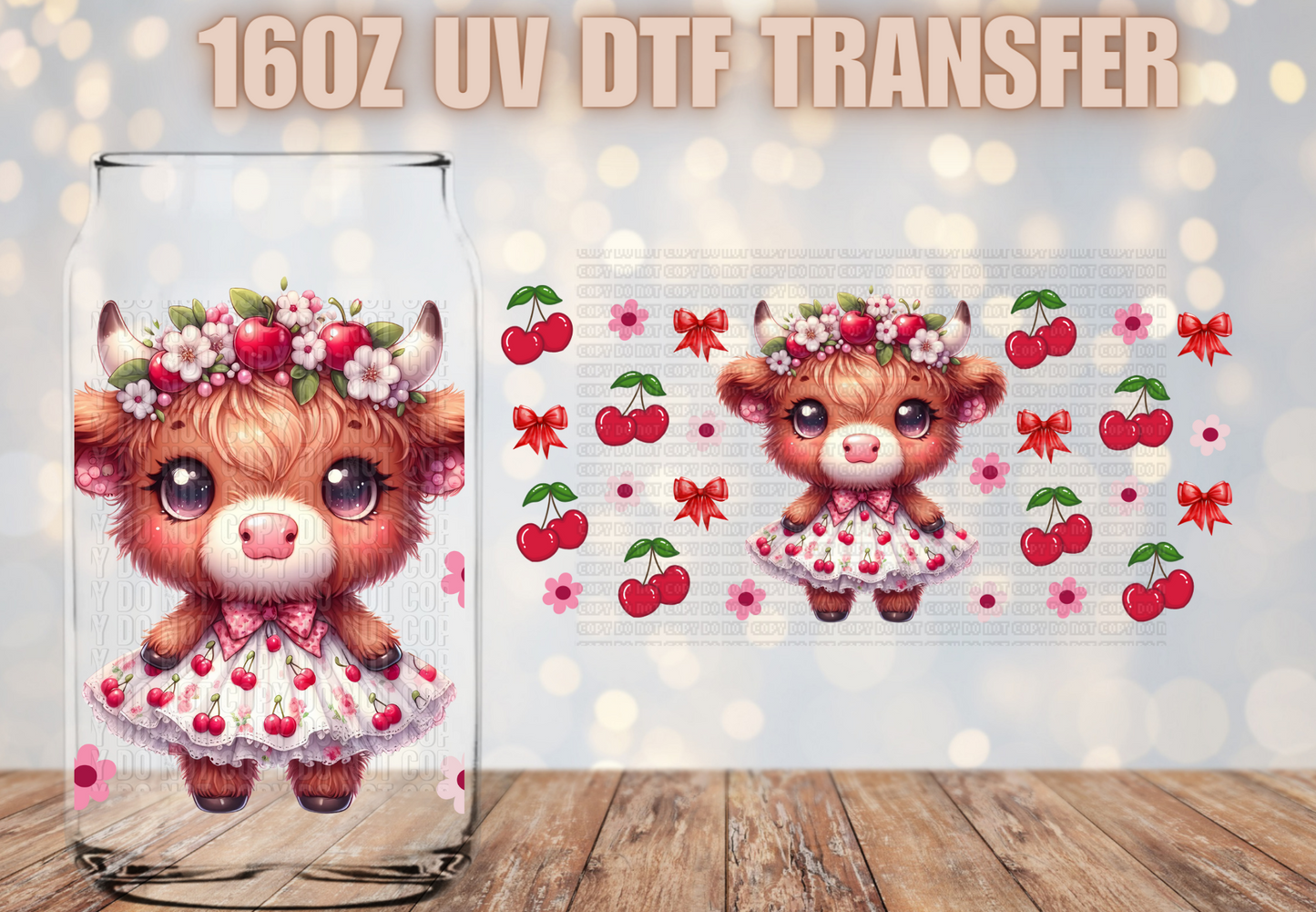 Cherry Cow  UV DTF