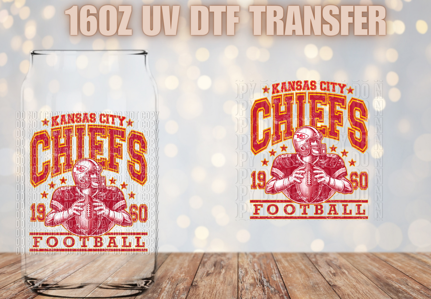KC Football UV DTF Decal