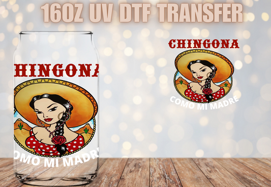 Chingona Como Mi Madre Decal UV DTF Wrap