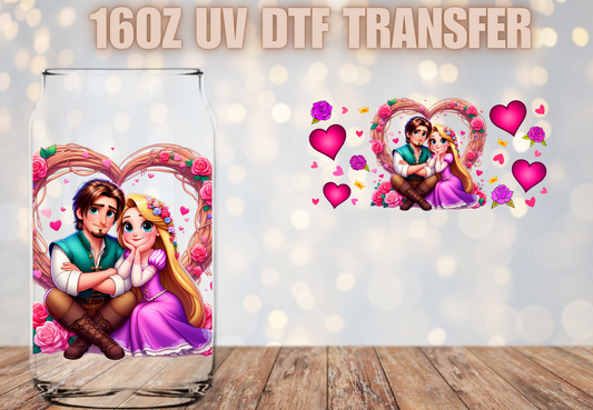 Long Hairl Girl, couple  UV DTF Wrap