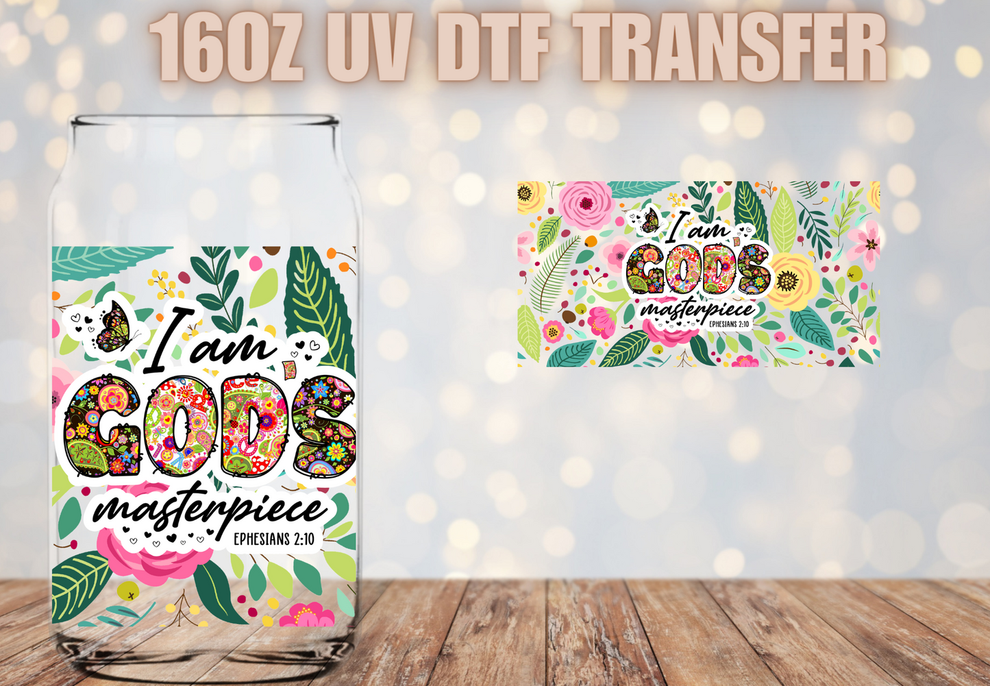 God's Masterpiece UV DTF Wrap