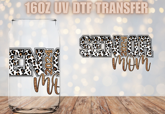 Senior mom leopard  UV DTF Decal