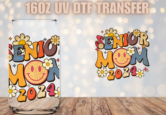 Retro senior mom  UV DTF Decal