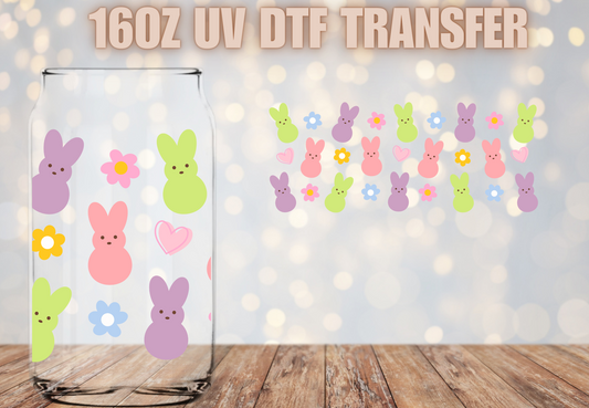 Peeps and flowers UV DTF Wrap