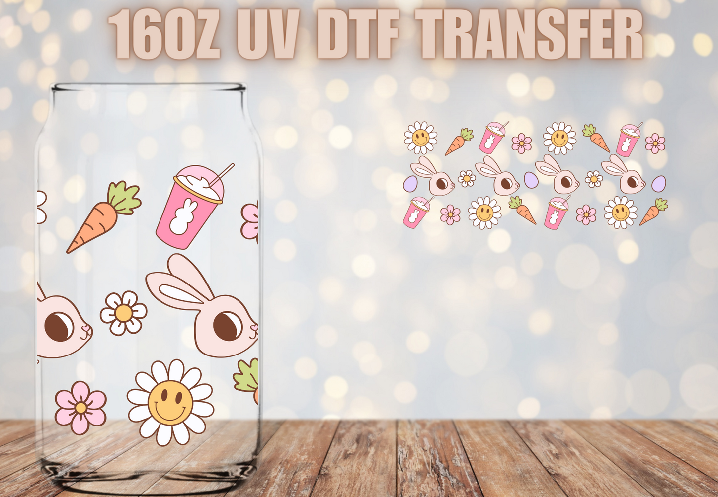 Easter Flowers UV DTF Wrap