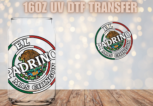 El Padrino mas chingon  UV DTF Decal