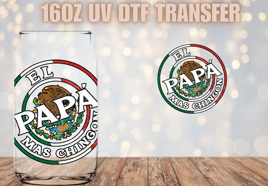 El Papa mas chingon  UV DTF Decal