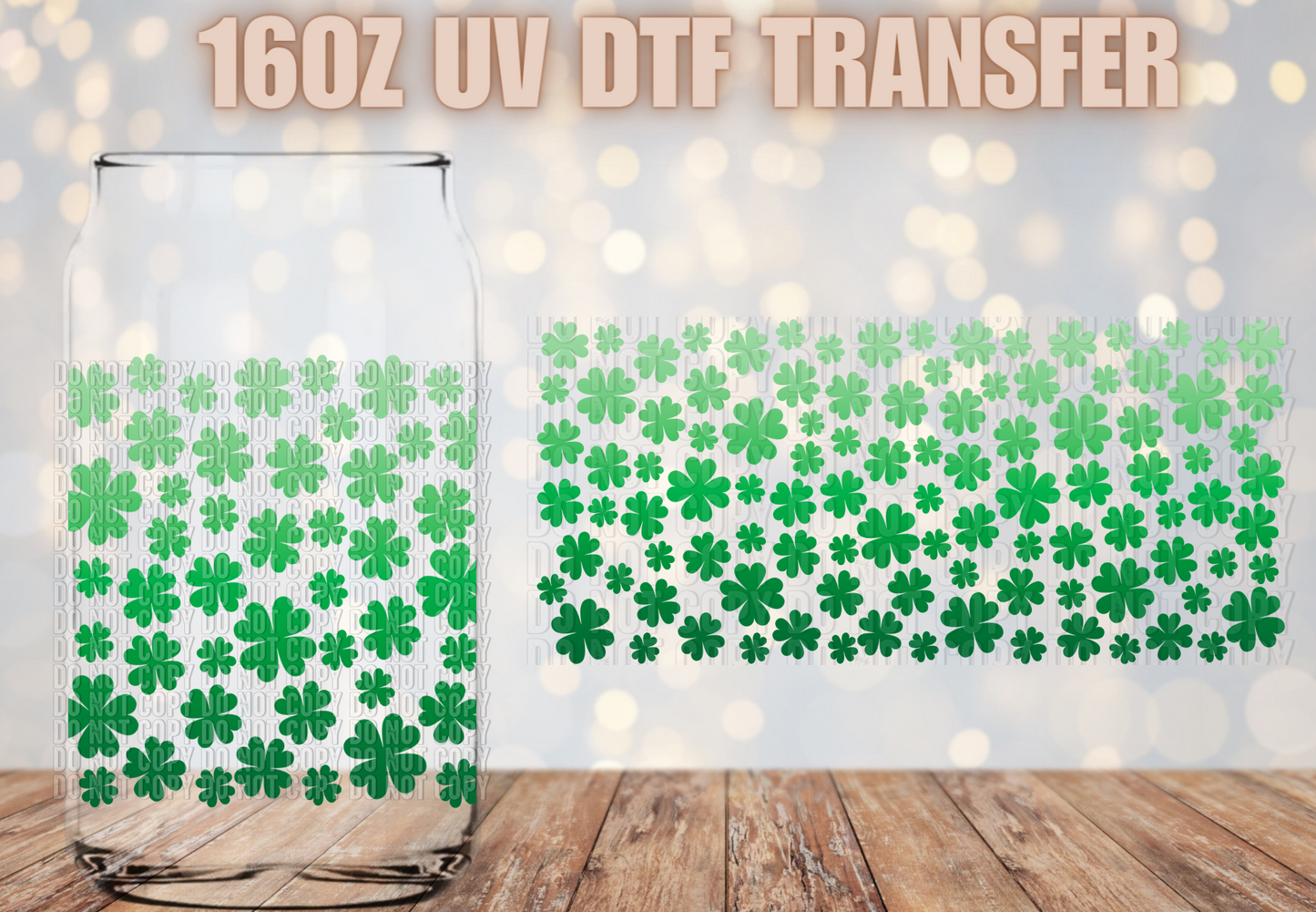 Lucky Clovers  UV DTF Wrap