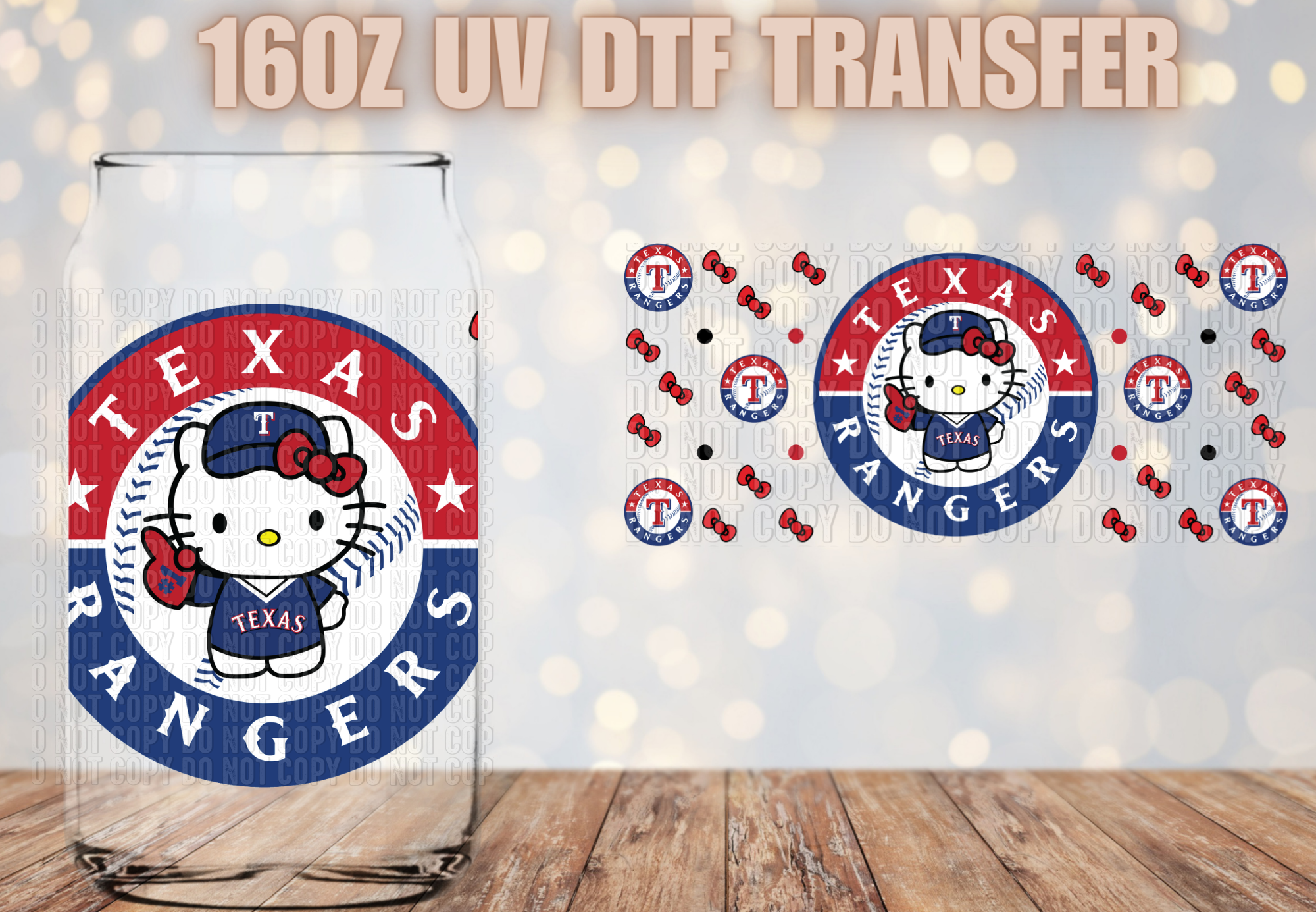 Texas Rangers Pvc HT TX Rangers UV DTF Wrap – FMZscreenprints