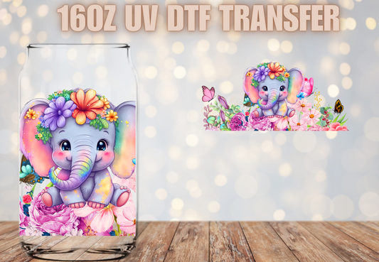 Pastel Elephant UV DTF Wrap