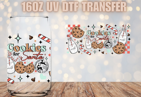 Cookies and milk for Santa UV DTF