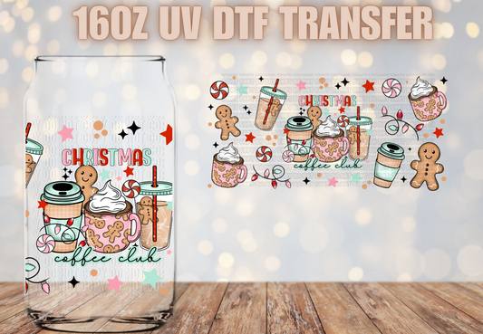 Christmas Coffee club UV DTF