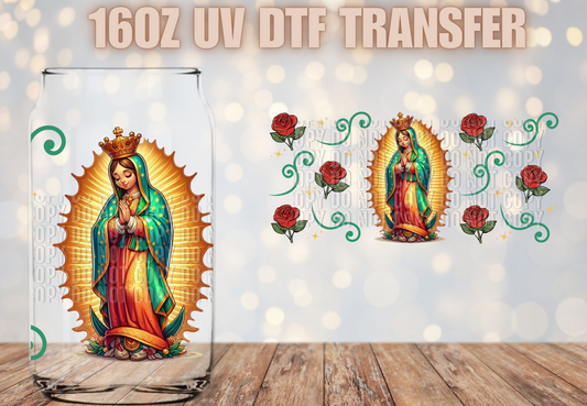 Lady of Guadalupe red roses 2 UV DTF