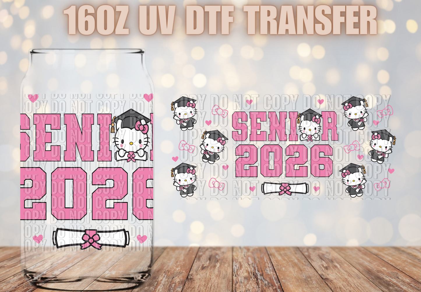Senior Kitty full UV DTF