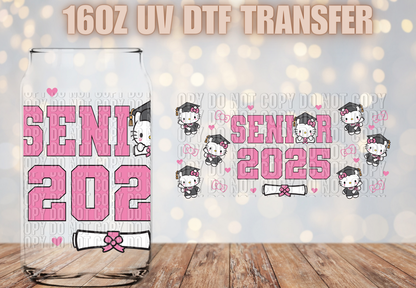 Senior Kitty full UV DTF