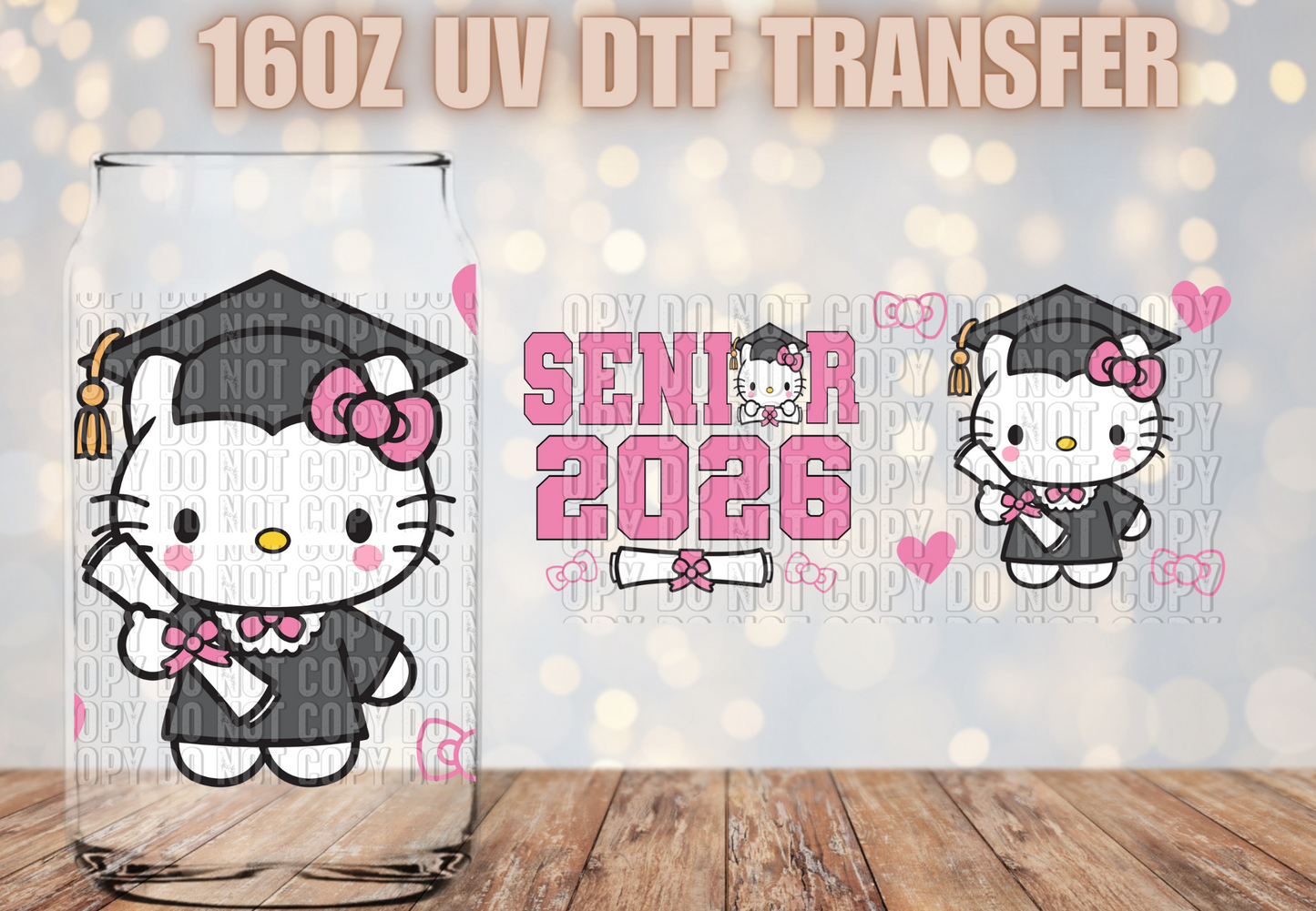Senio Kitty large font UV DTF