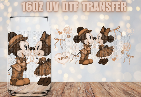 Mouse Love Vintage UV DTF