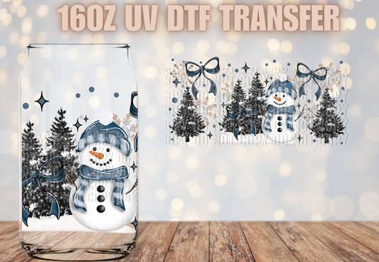 Snowman and Tress  UV DTF