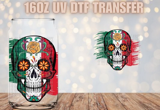Mexican Sugar skull UV DTF DECAL