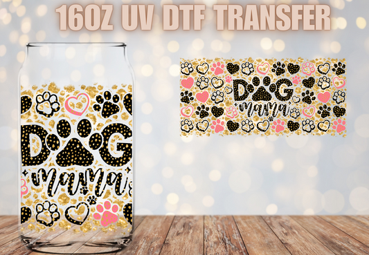 Dog Mama sparkle    UV DTF Wrap