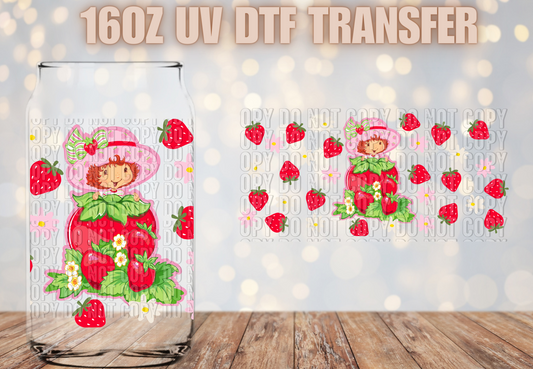 Strawberry GirlUV DTF