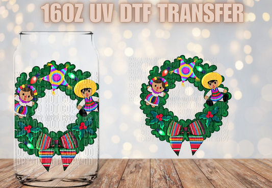 Munequitos wreath UV DTF DECAL