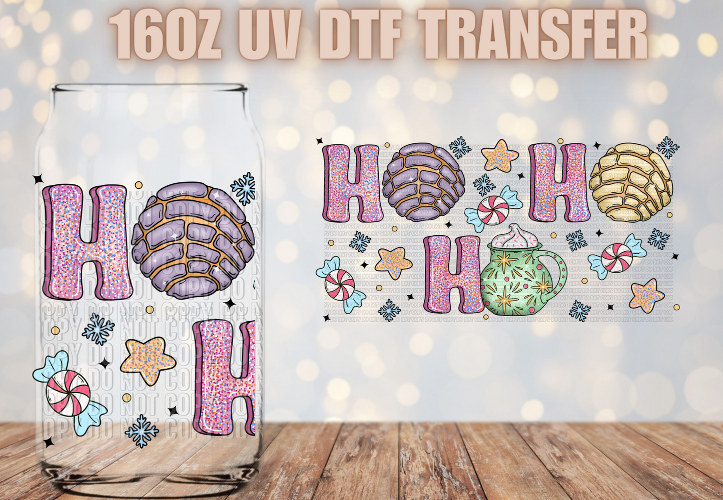 HO Ho HO Conchas  UV DTF