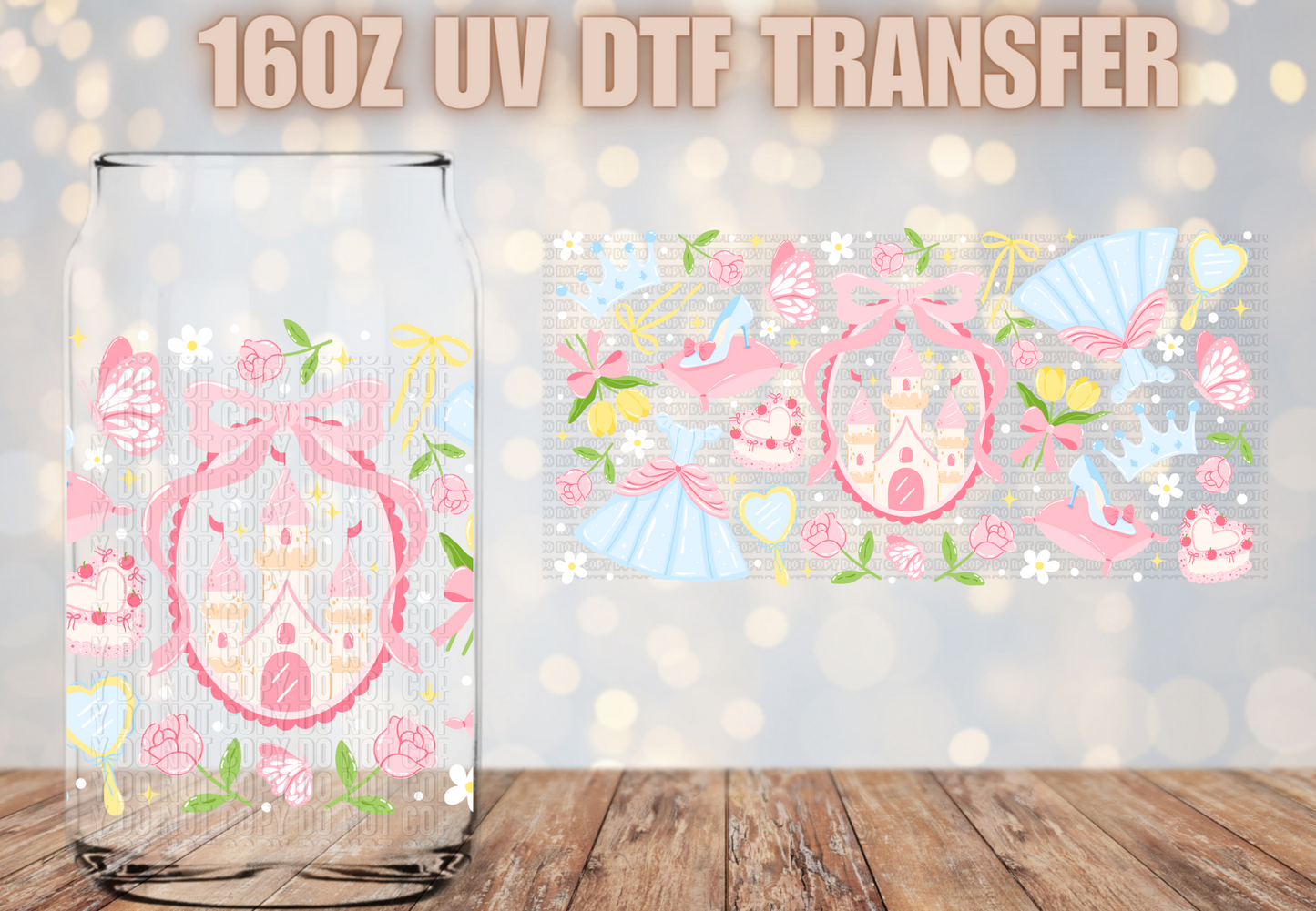 Pastel princess UV DTF
