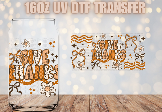 Give Thanks UV DTF